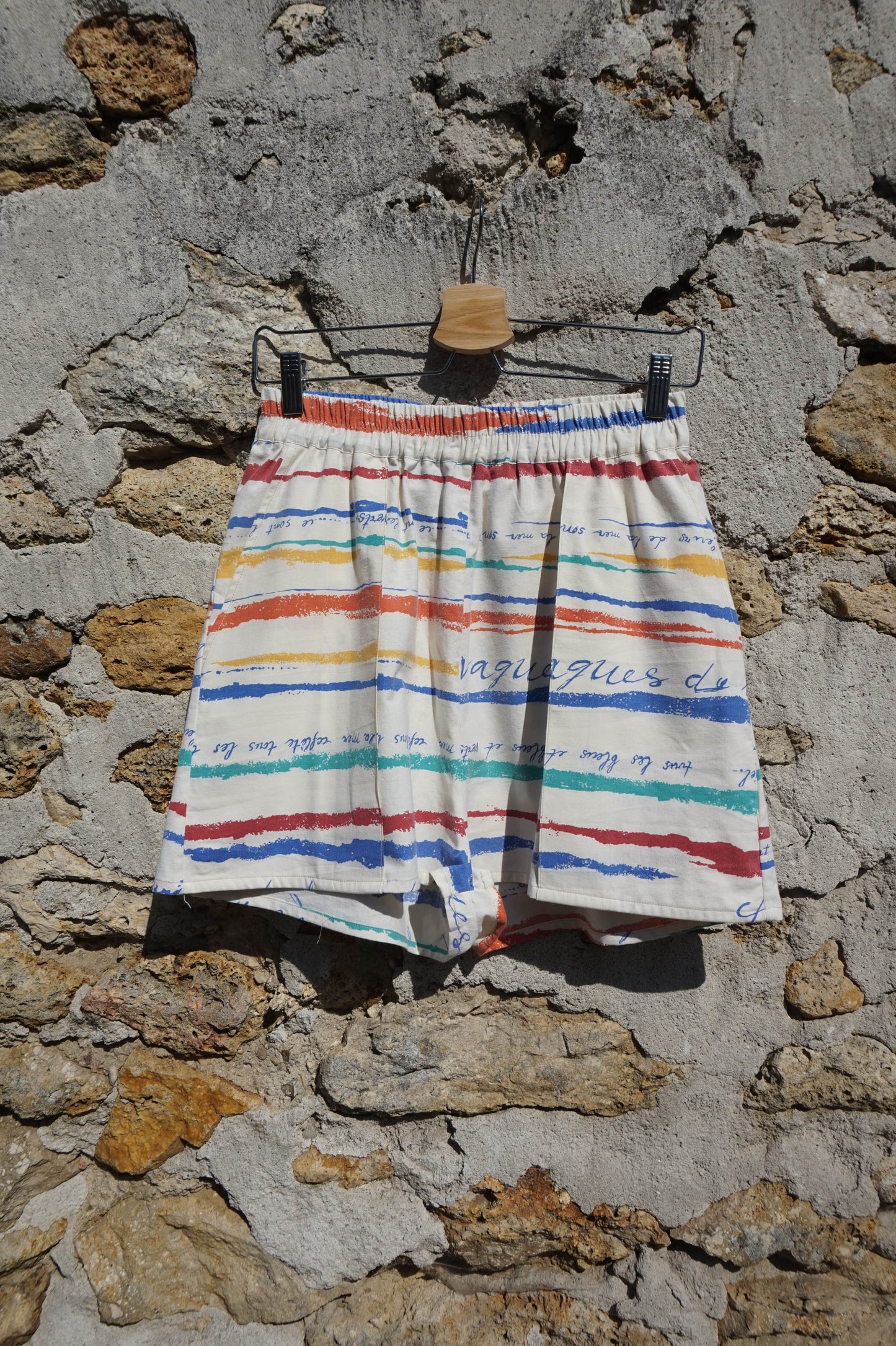 Short "la mer" avec pli