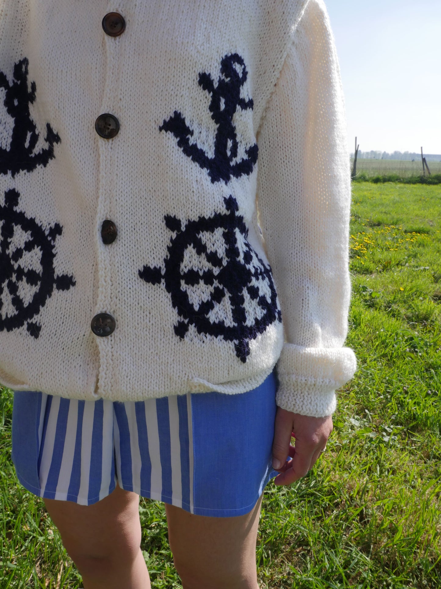 Gilet tricoté main