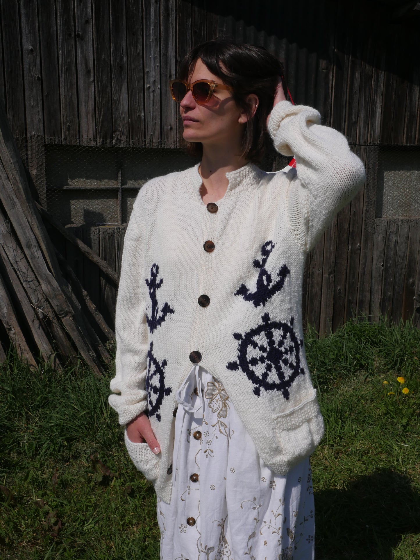 Gilet tricoté main