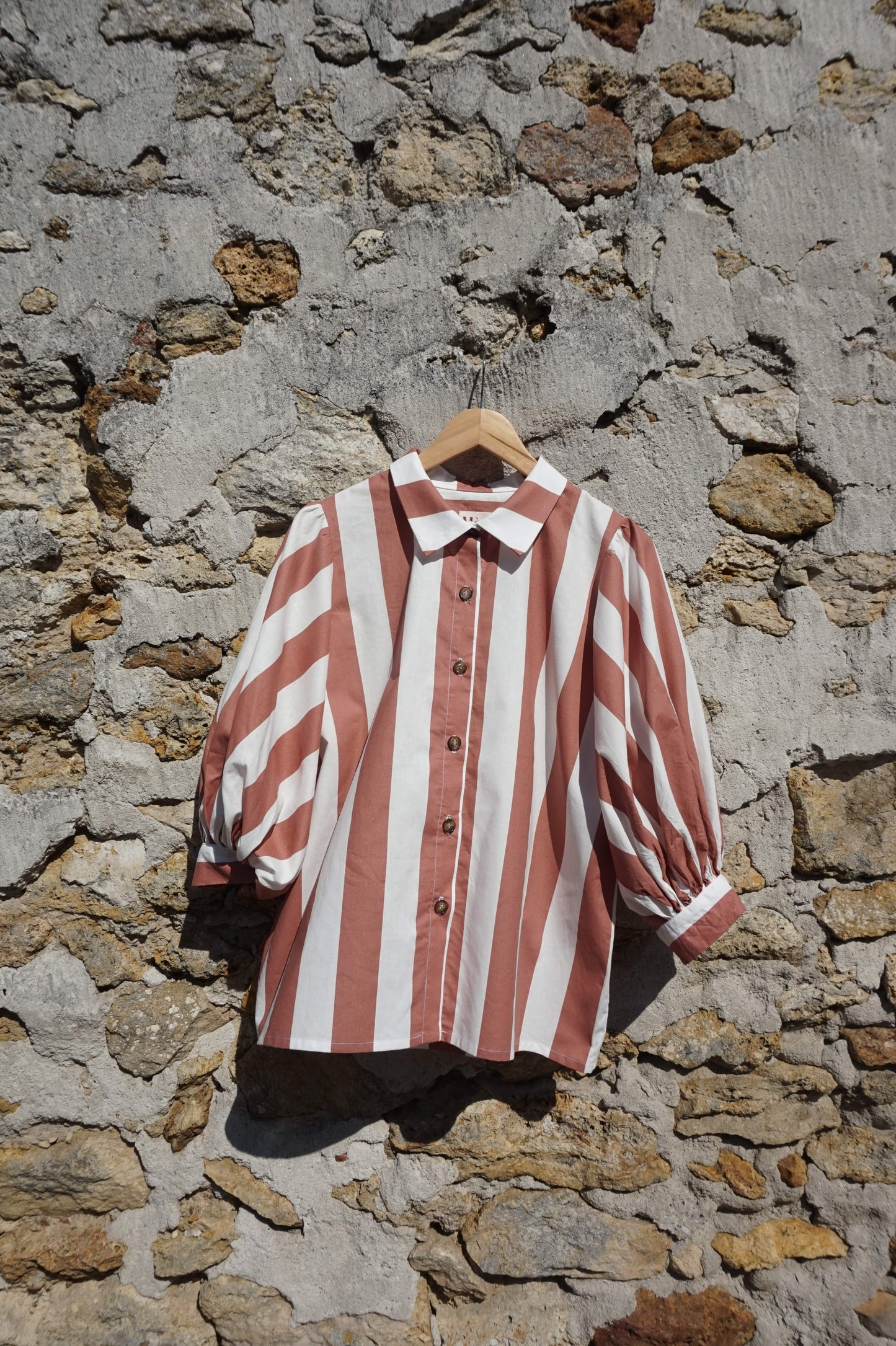 Chemisier Rayures marron