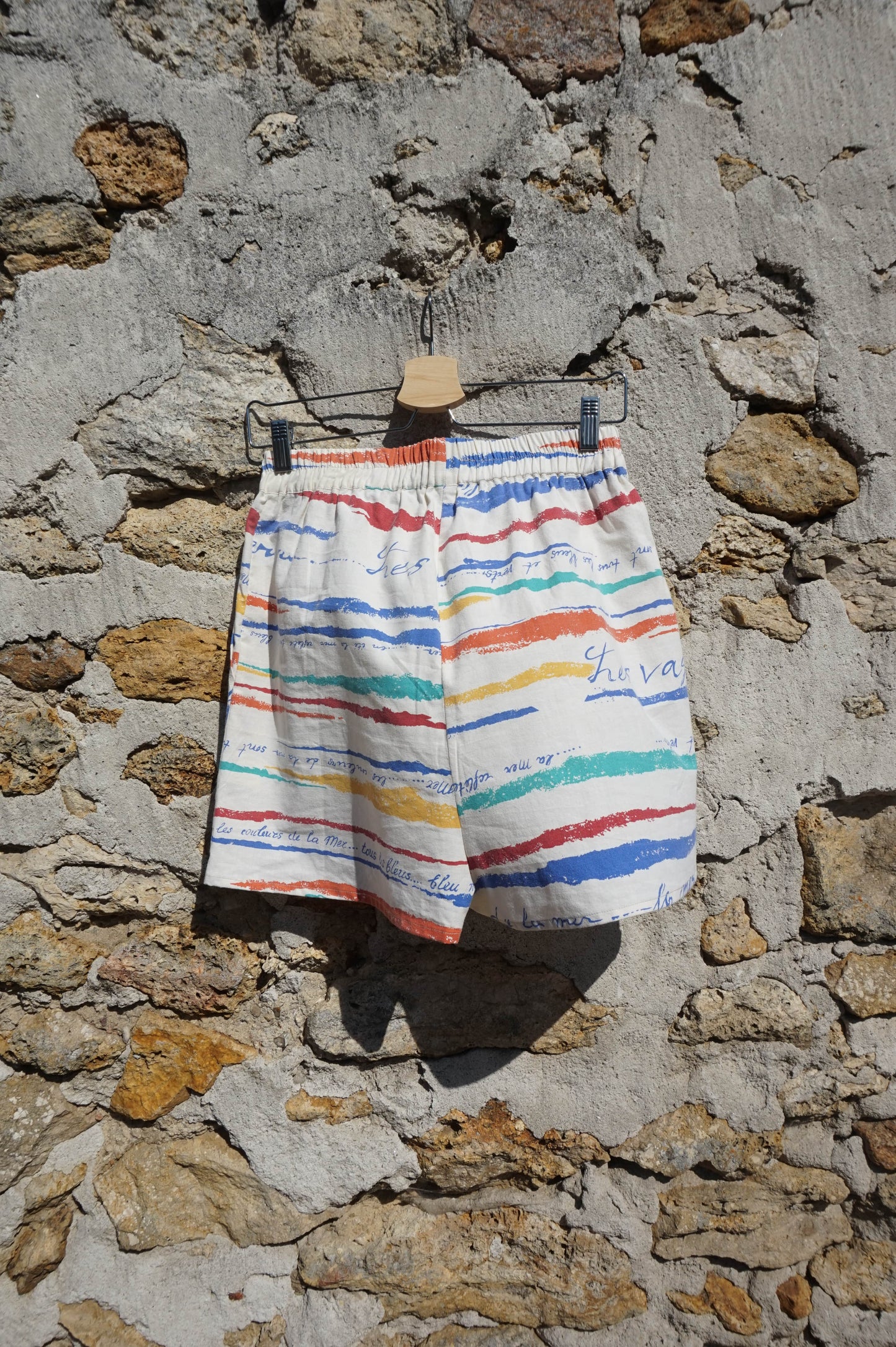 Short "la mer" avec pli