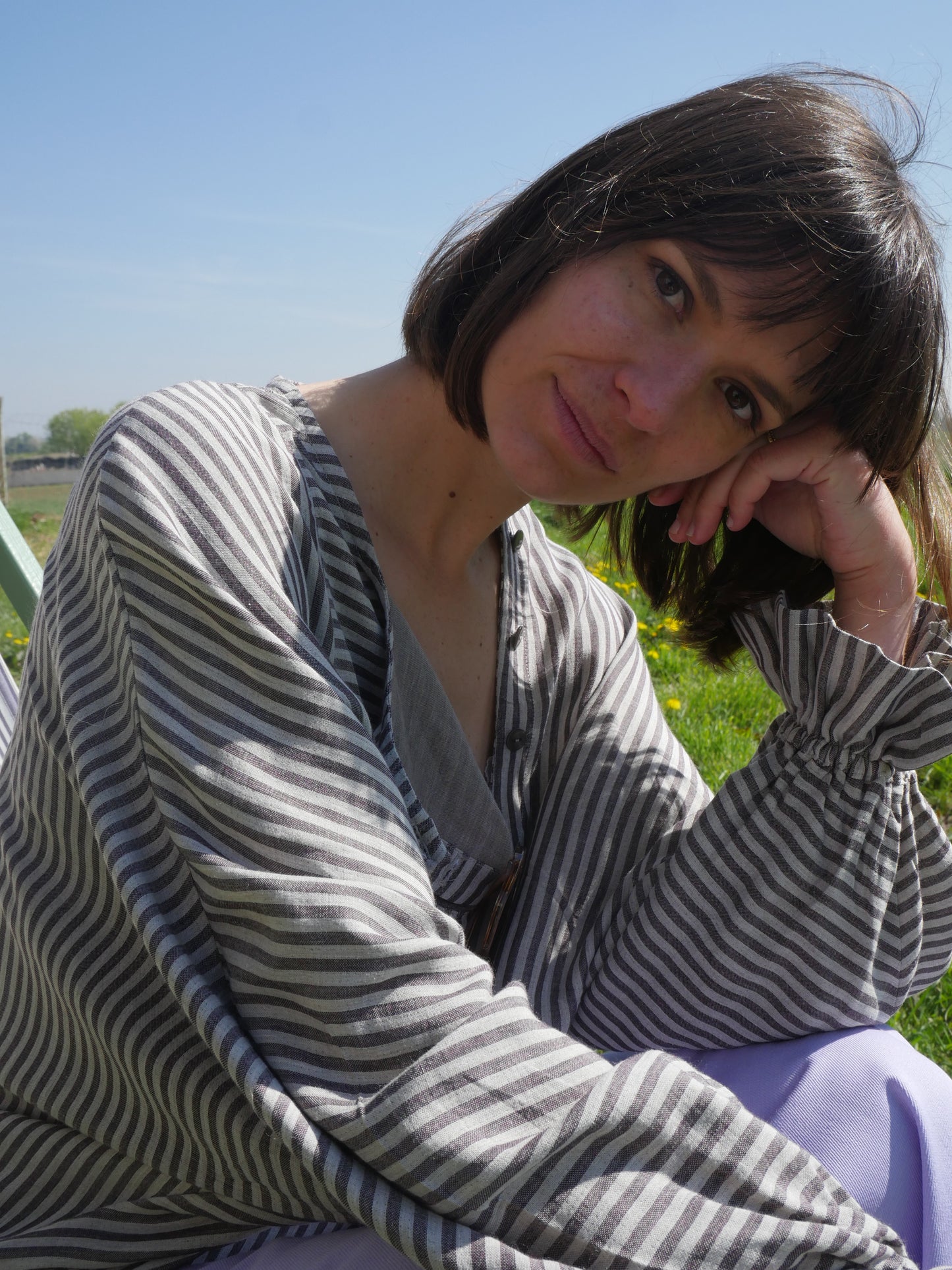Blouse rayures fines