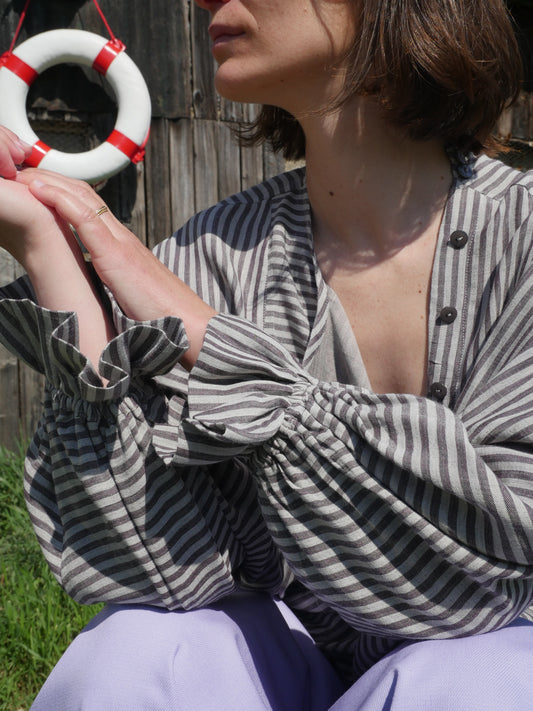 Blouse rayures fines